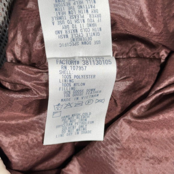 Montbell Jacket Womens MEDIUM Beige Puffer Down Outdoor Quilted Lightweight - Picture 9 of 12